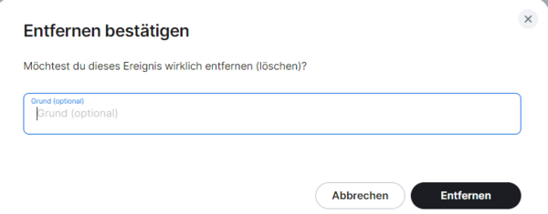 Nachricht entfernen