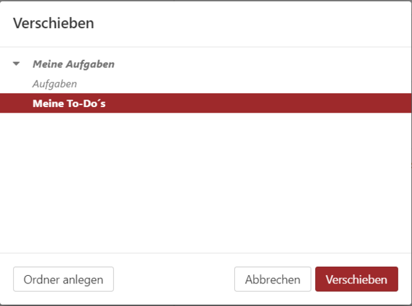 Ordner auswählen